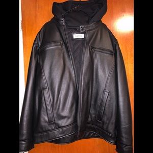NWOT Men’s Calvin Klein Leather Jacket
